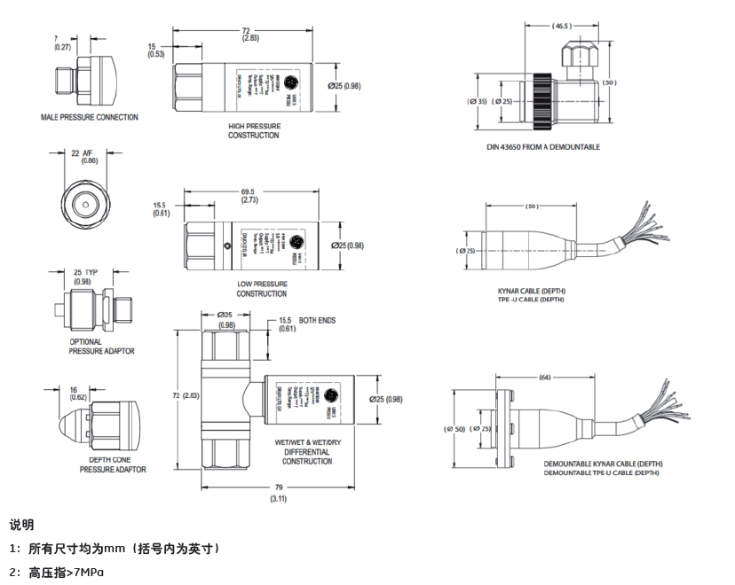 UNIK5600传感器机械图纸